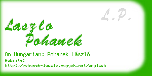 laszlo pohanek business card
