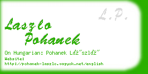 laszlo pohanek business card